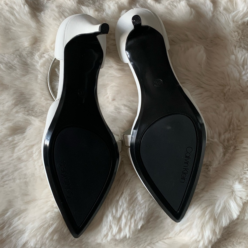 Calvin Klein White Stiletto Heel Pumps, Size 8.5, NEW - Picture 4 of 7
